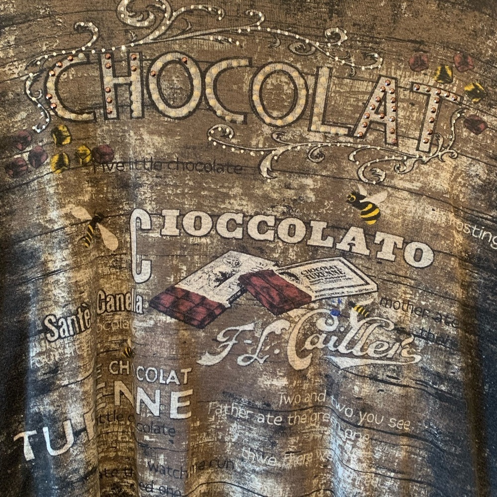Cactus Y2K Chocolat Embellished Shirt L - Picture 2 of 13